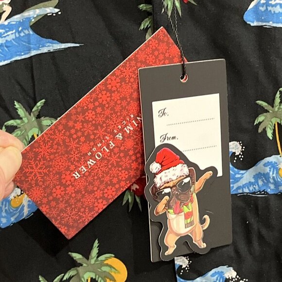 Denim & Flower Ricky Singh Camp Shirt Mens M Hawaiin Surfing Santa Tropical - Picture 4 of 10